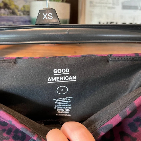 Good American women’s tie waist high rise leopard ombré leggings size XS(0) - Picture 4 of 11